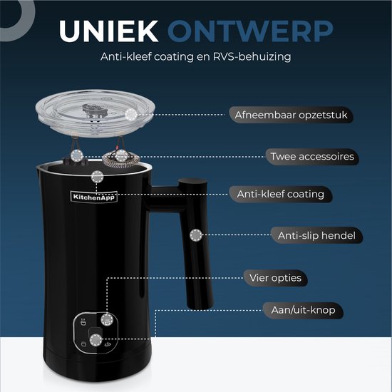 KitchenApp Melkopschuimer elektrisch